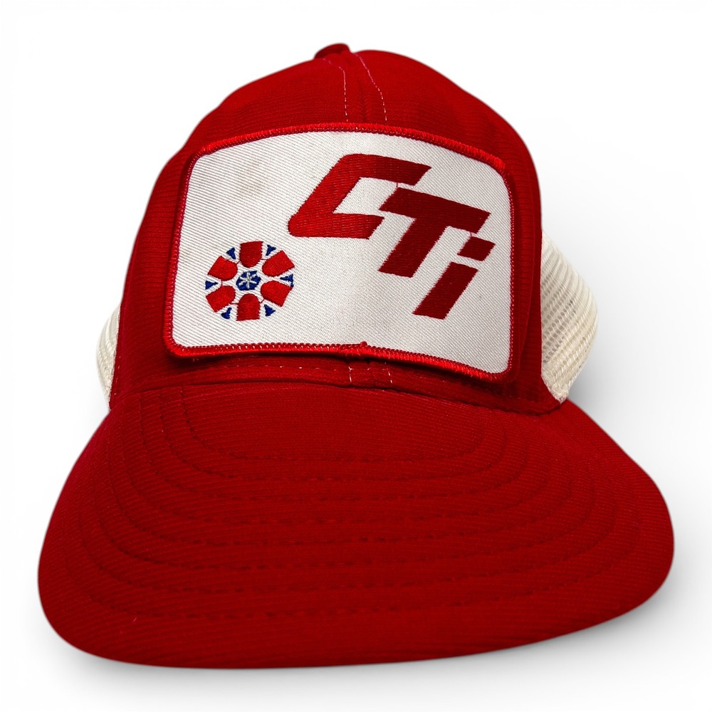 Vintage Pro-Line CTI Trucker Hat Men OSFA Red White Good‎ Snapback Made in USA